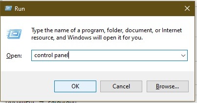 Formas de abrir el panel de control en Windows 10 Run