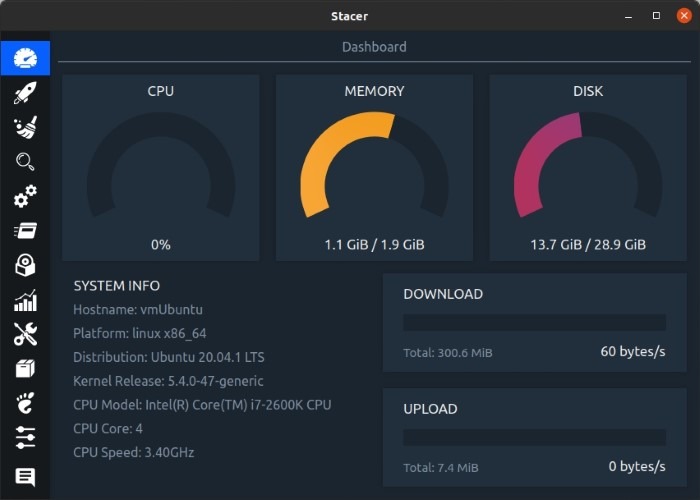 Optimice Linux con información en tiempo real de Stacer