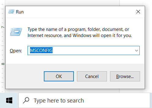 Msconfig de Windows que no responde