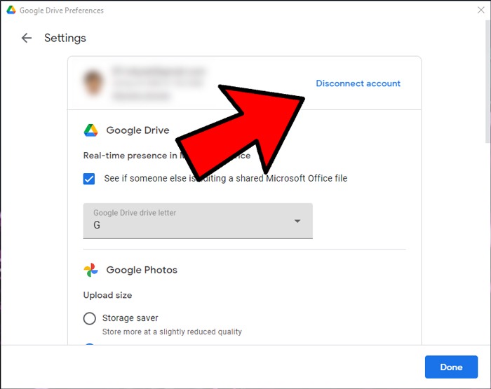Cant Upload Google Drive Settings Disconnect