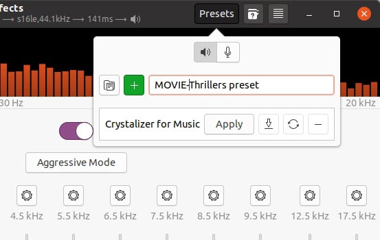 Actualización de audio gratuita con ajustes preestablecidos de Pulseeffects