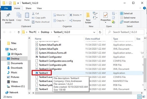 Personalización de la barra de tareas de Windows 10 con la aplicación Taskbarx