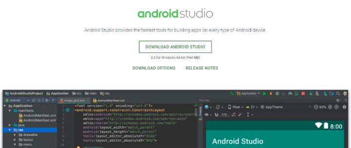 Android-studio-página web