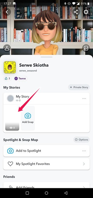 Cómo eliminar cosas en la vista de historias de Snapchat