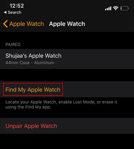 Localizar Apple Watch Buscar reloj