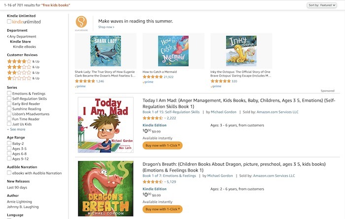 Sitios gratuitos Descargar libros electrónicos Amazon Kids