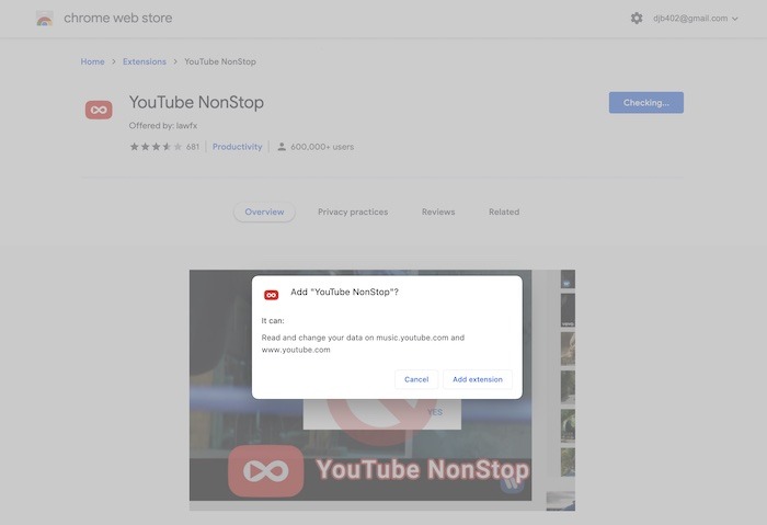 Deshabilitar video de Youtube en pausa Agregar extensión