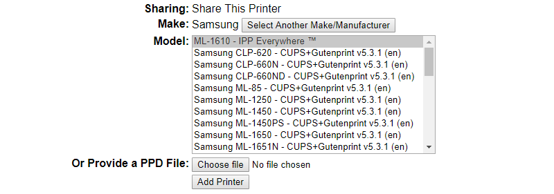Marca de impresora de tazas de impresión inalámbrica Raspberry Pi