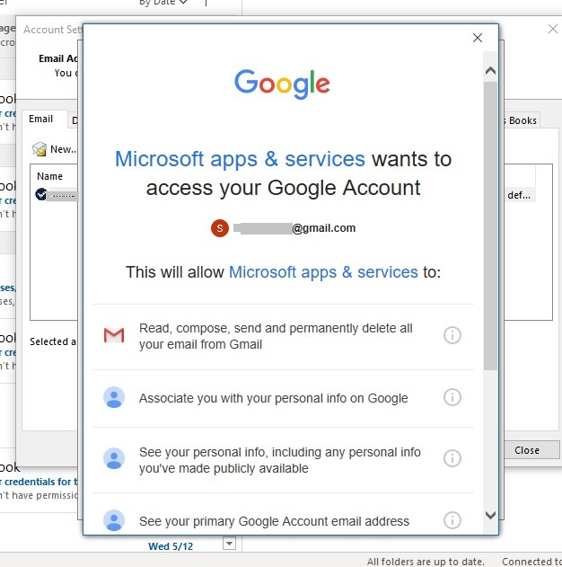Gmail Múltiples Administrar Permisos de Outlook Gmail