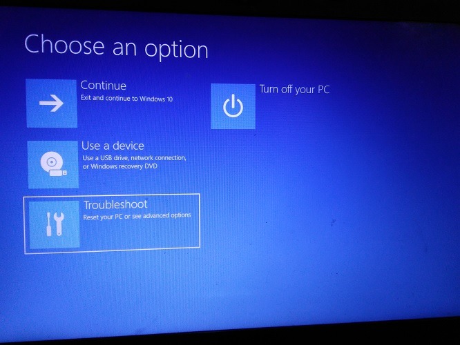 Opción de solución de problemas Modo de inicio avanzado Windows 10