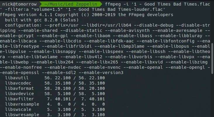 Aumente el volumen con FFMPEG Aumente el volumen con FFMPEG
