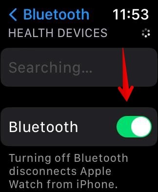 Habilitar Bluetooth para Apple Watch