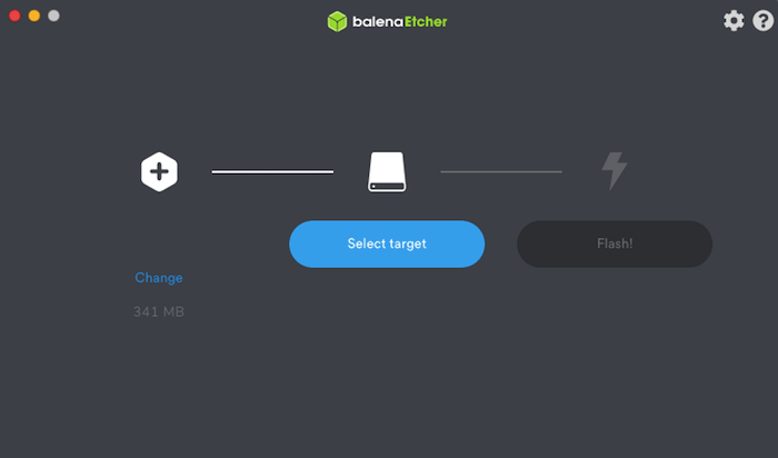 Muestre la imagen del sistema Raspbian a su tarjeta SD usando Etcher.
