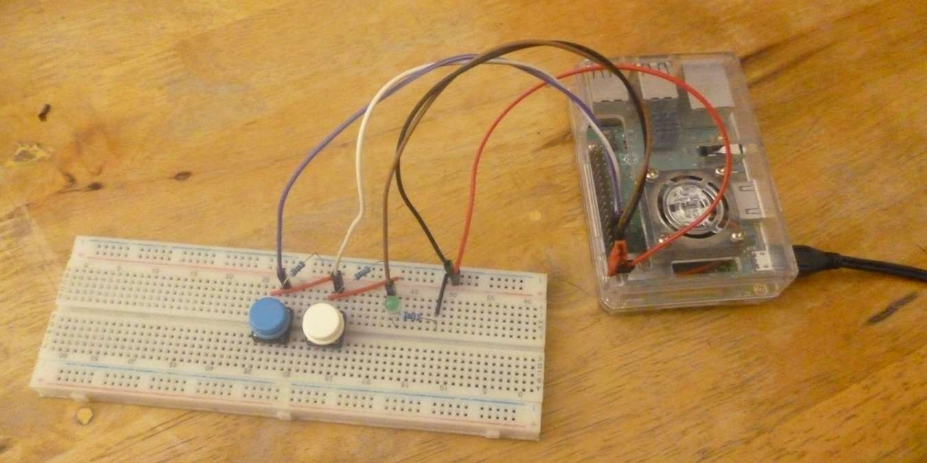 Raspberry Pi With Pwm Led Two Pushbuttons Breadboard Featured Image