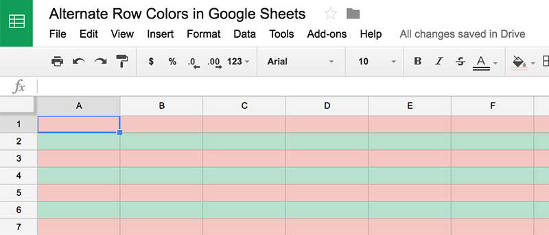 How to Have Alternate Row Colors in Google Sheets