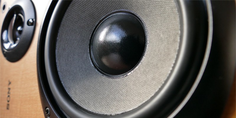 Desktop speaker close-up