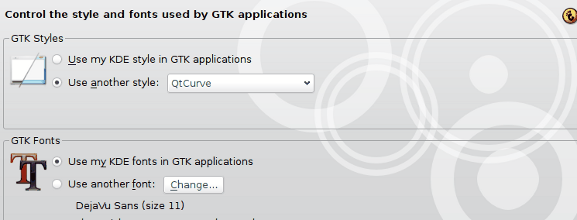 Configuración de QtCurve GTK