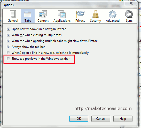 página de opciones de firefox4 página de opciones de firefox4