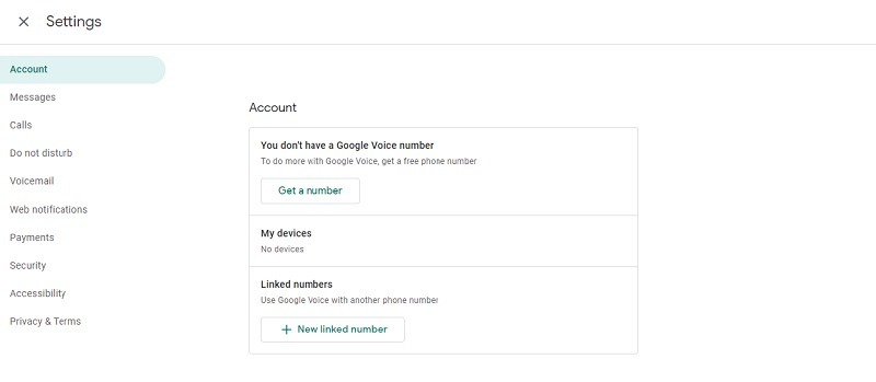 Agregar números de Google Voice