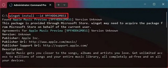 Instalar la aplicación Apple Music