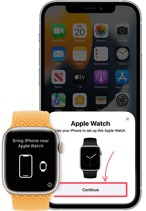 Apple Watch Continuar par