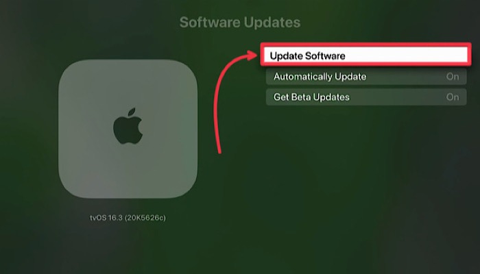 Software de actualización de Apple TV 1