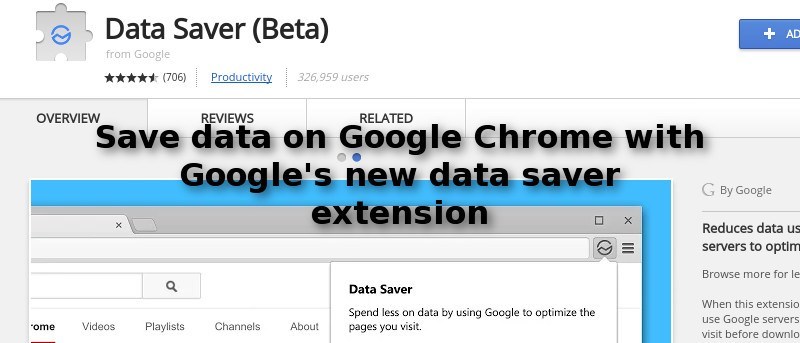 Save Data on Google Chrome with Google's New Data Saver Extension