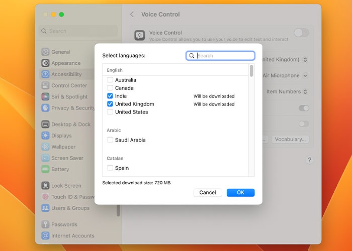 Using Voice Control On Mac Selecting Languages