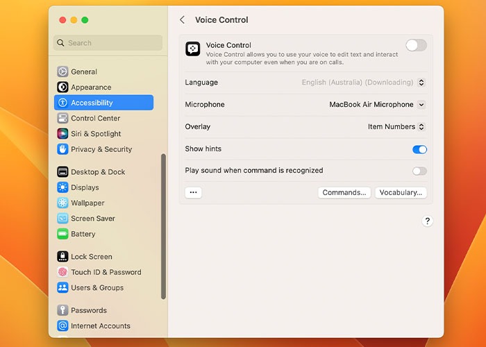 Using Voice Control On Mac Downloading Languages