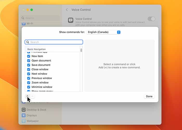 Using Voice Control On Mac Add Command