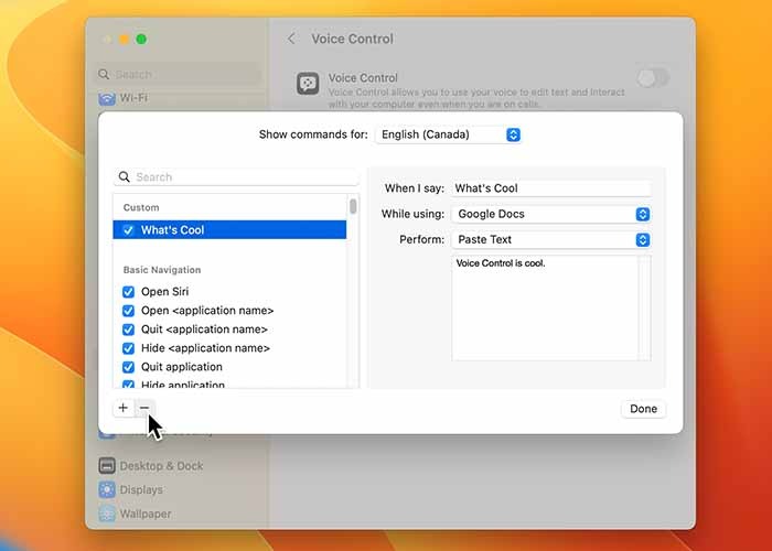 Using Voice Control On Mac Removing Commands