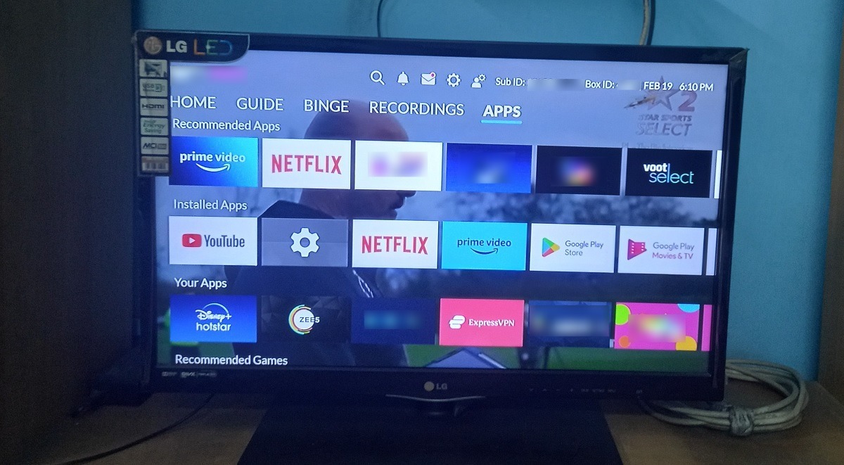 Homescreen appearance and user interface of Android TV.